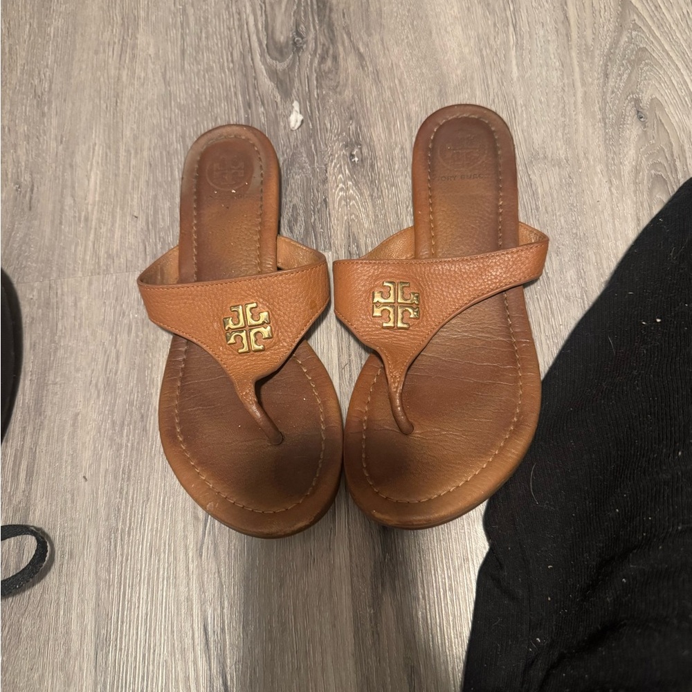 Tory Burch Tan Leather Sandals